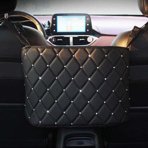 Car Seat Handbag Holder & Storage Organizer - Auto Center Console Mesh Storage Bag