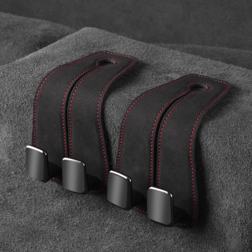 Universal Car Headrest Seat Hook with Hidden Flip Storage for Bags