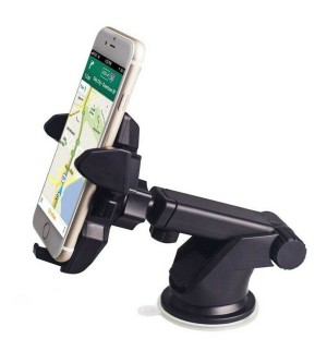 Universal Suction Cup Car Phone Holder - Adjustable Dashboard & Windshield Mount