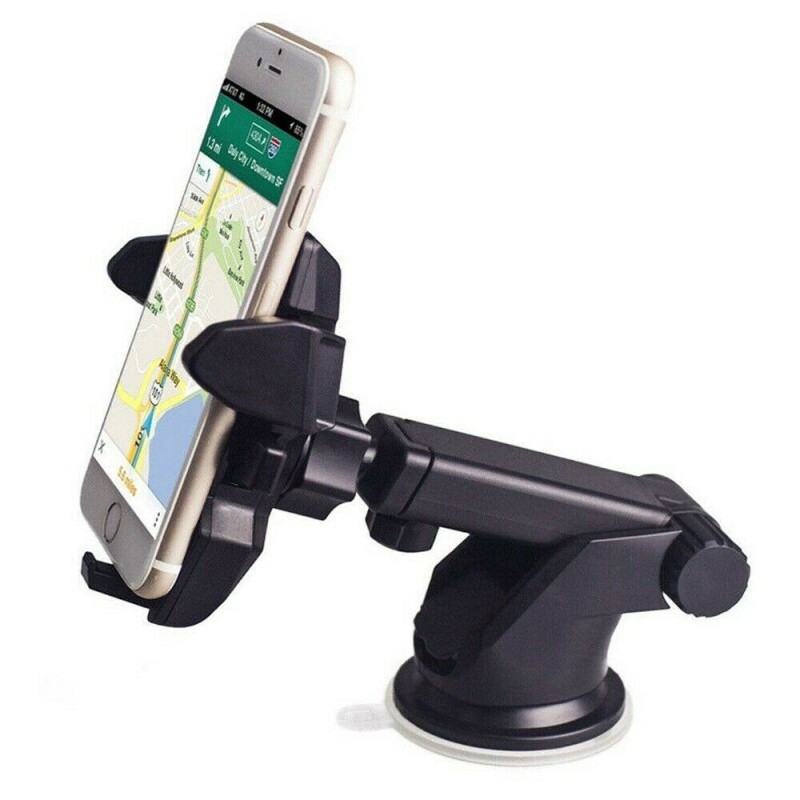 Universal Suction Cup Car Phone Holder - Adjustable Dashboard & Windshield Mount
