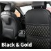 Universal Leather Car Seat Back Organizer with Kids Kick Mat And Multi-Pocket Storage Bag