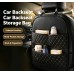 Universal Leather Car Seat Back Organizer with Kids Kick Mat And Multi-Pocket Storage Bag