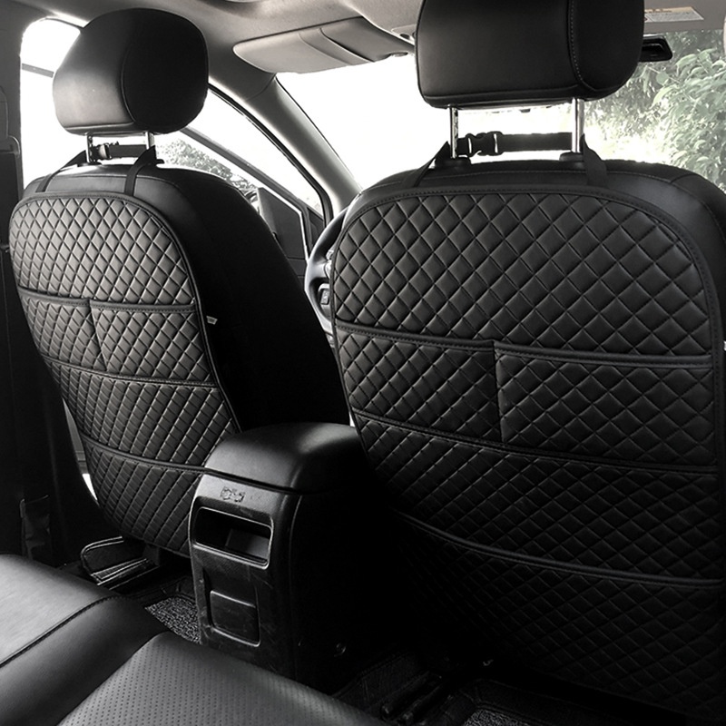 Car Seat Back Kick Protector & Storage Organizer - Anti-Kick Multi-Pocket Seat Cover