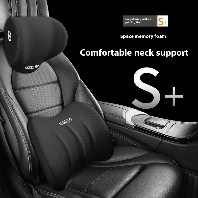 Memory Foam Car Headrest Pillow - Soft Neck Support Cushion For Long Drives