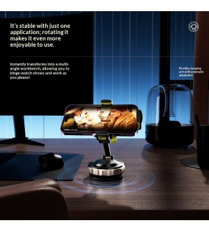 Vacuum Magnetic Car Phone Holder - Anti-Shake Suction Mount For Dashboard & Windshield