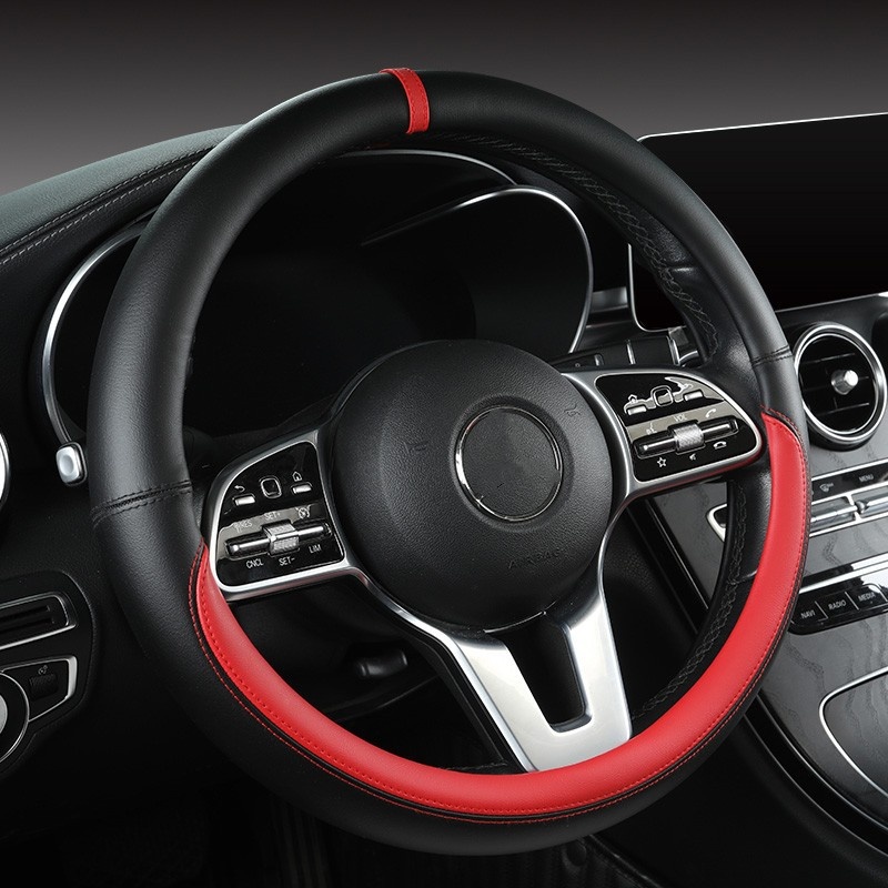 Sporty Car Steering Wheel Cover Minimalist Design