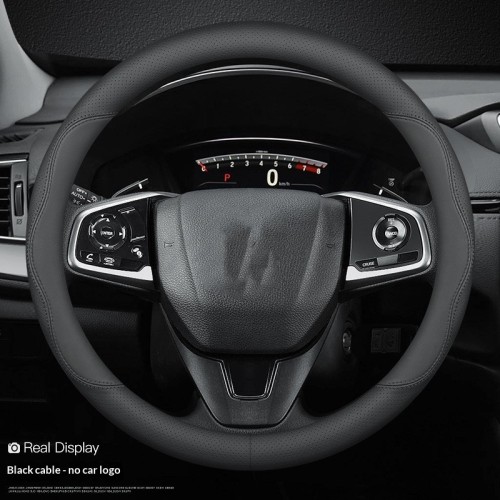 Sporty Style Cowhide Steering Wheel Cover
