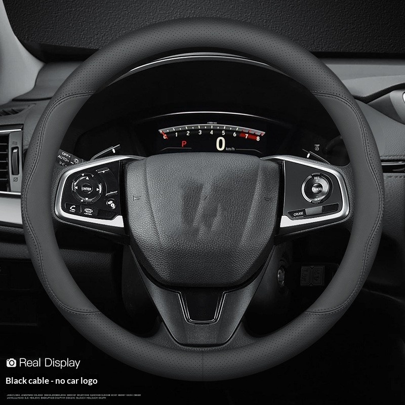 Sporty Style Cowhide Steering Wheel Cover