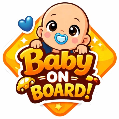 Cute Baby Girl Baby On Board Car Sticker