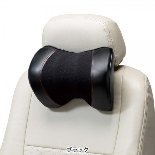 Bonform Car Neck Pillow Black Red Memory Foam