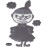 Moomintrol Little My Ami Silver Car Decorative Sticker