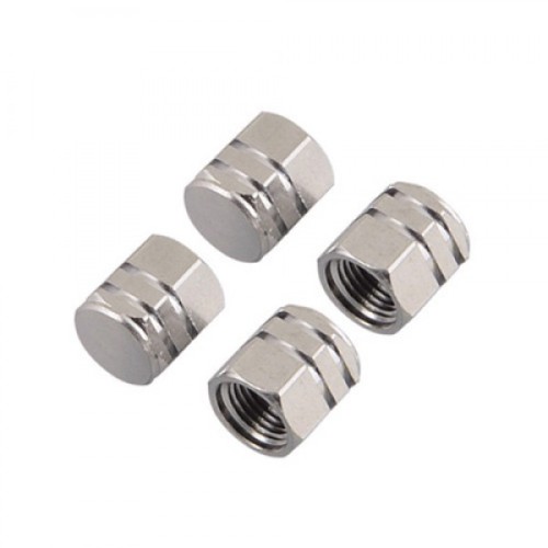 Silver Hexagonal Electroplated Metal Tire Nozzles