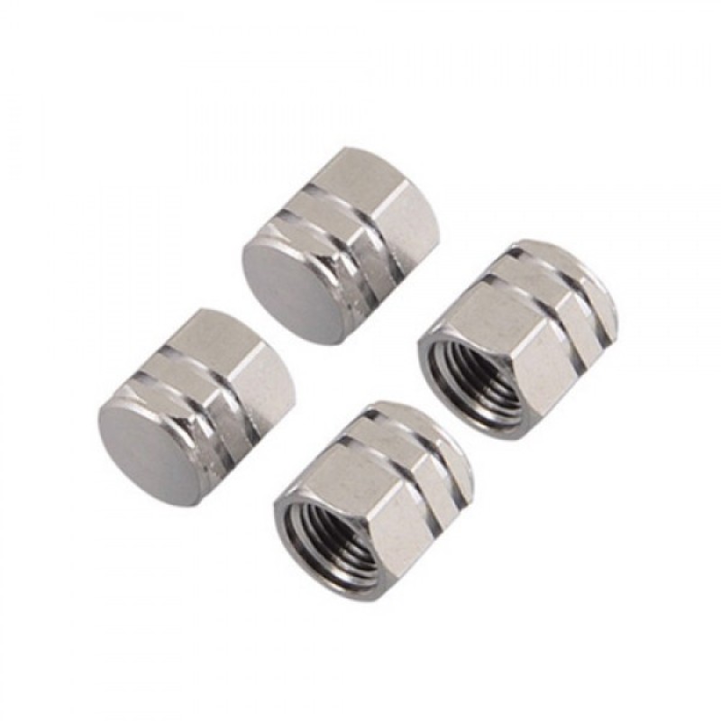 Silver Hexagonal Electroplated Metal Tire Nozzles