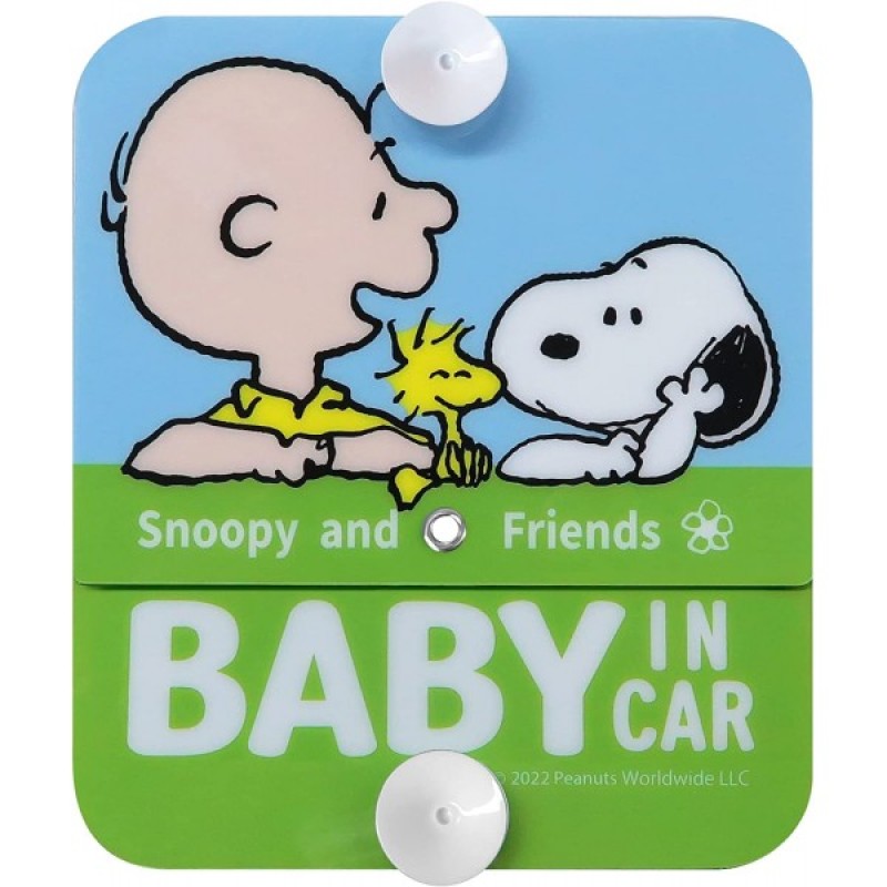 Snoopy Baby In Car Warning Blister